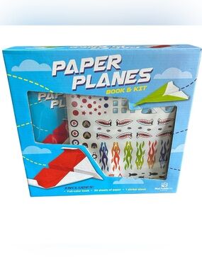 Mud Puddle Inc. Paper Planes Book & Kit Ages 8+ Create & Decorate Airplanes New